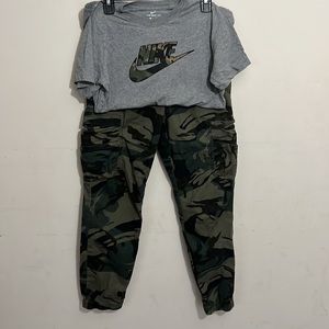 *Bundle Deal* Boys Camouflage Cargo pants with Nike T-Shirt to match.